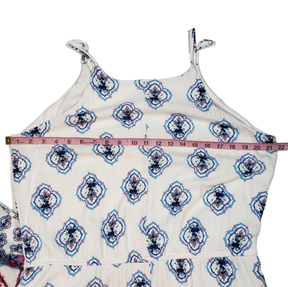 Maurices Floral Paisley Blouson Maxi Dress Sz 1X Sleeveless Elastic Waist Boho - Picture 14 of 16